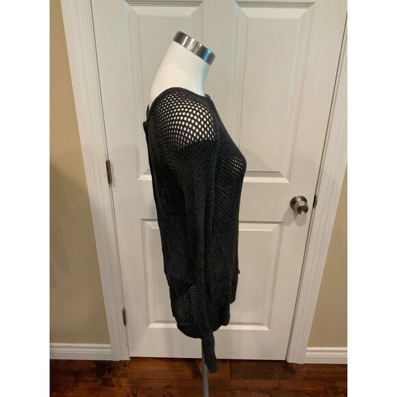 Michael Kors Gray Loose Knit Sweater W/ Buttons In Rear , Size Small - Picture 2 of 6